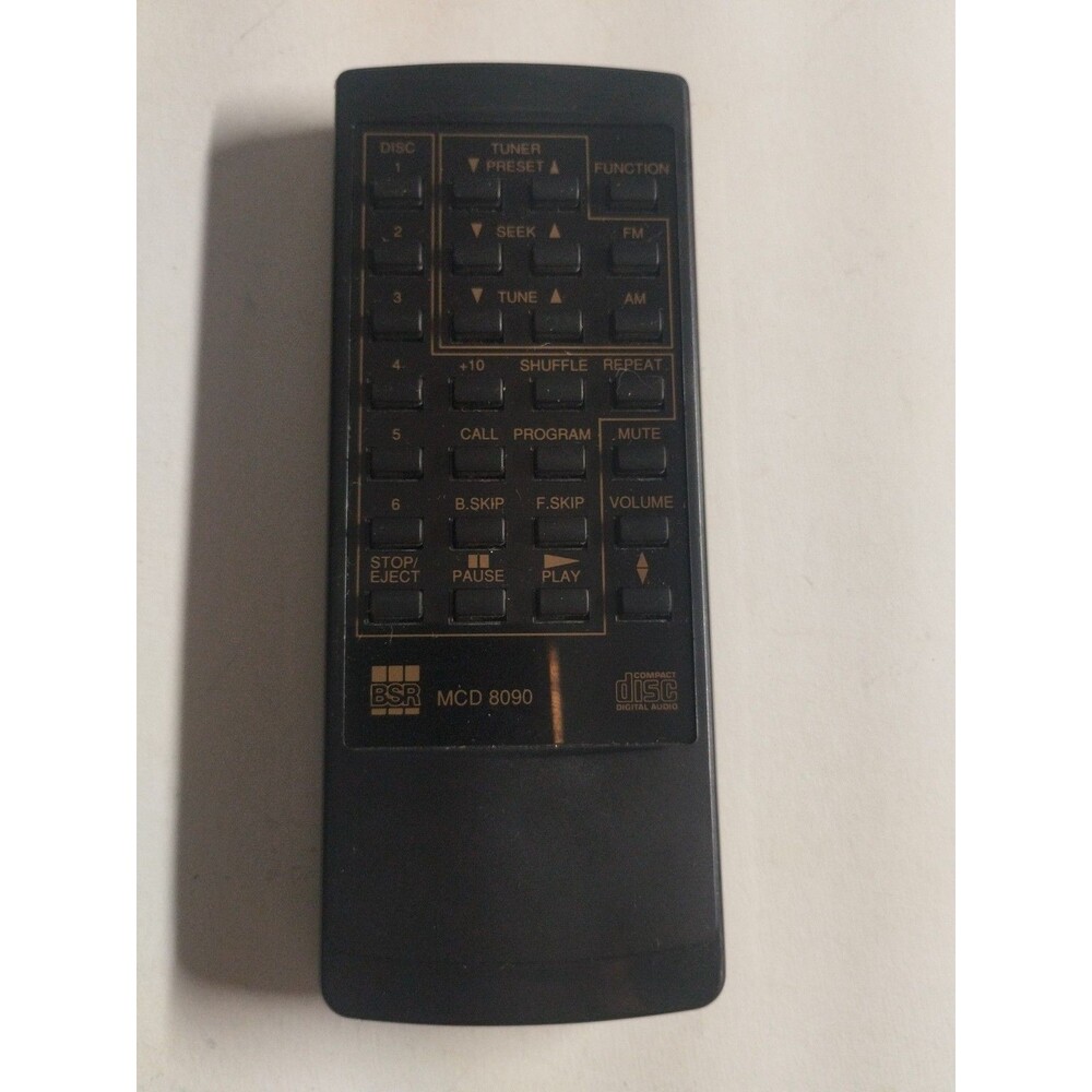 BSR MCD 8090 CD Player Remote Control - Tested & Works